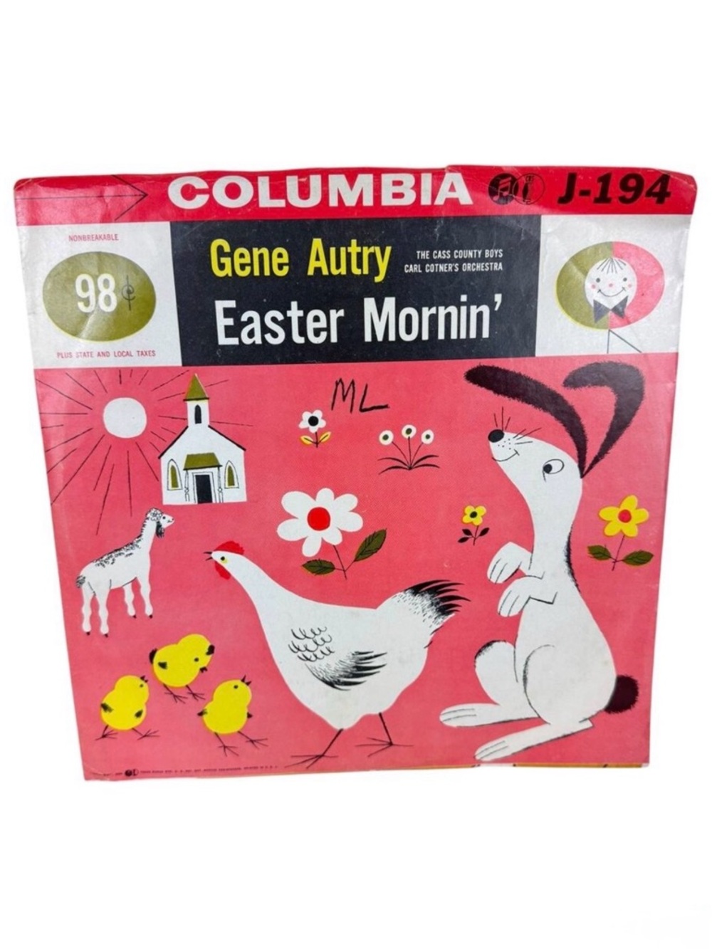 Vintage Gene Autry Easter Mornin' The Horse With‎ The Easter Bonnet 1950s Record